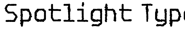 Spotlight Typewriter NC font preview